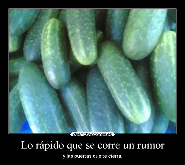 Lo rápido que se corre un rumor - 