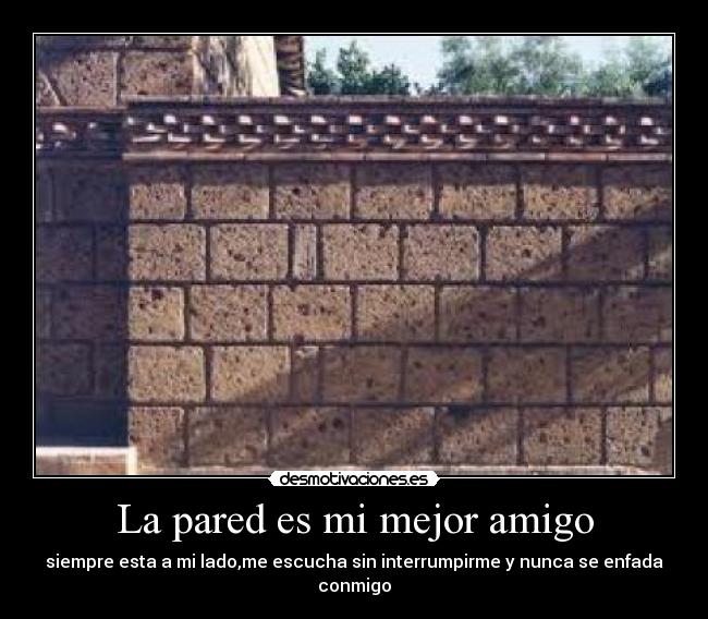 La pared es mi mejor amigo -