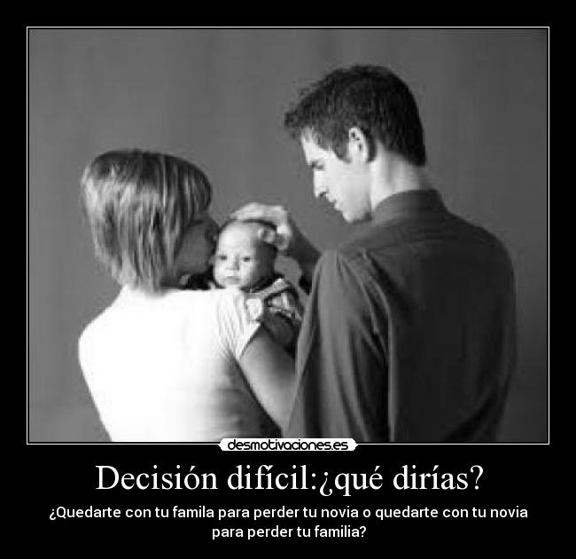 Decisión difícil:¿qué dirías? -