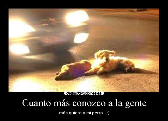 Cuanto más conozco a la gente -