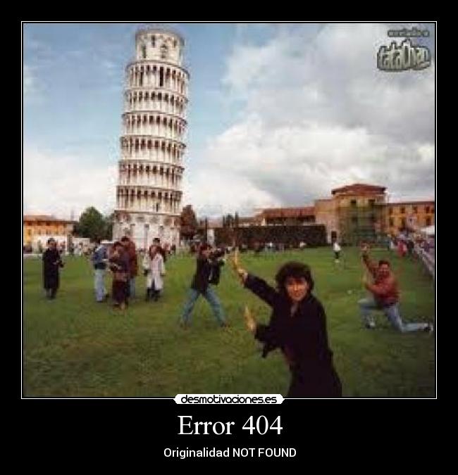 Error 404 - Originalidad NOT FOUND