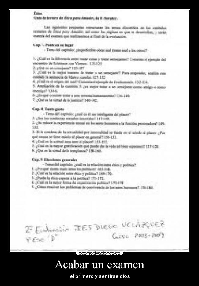 Acabar un examen - 