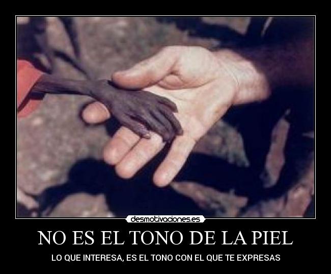 NO ES EL TONO DE LA PIEL - 