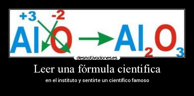 Leer una fórmula cientifica -