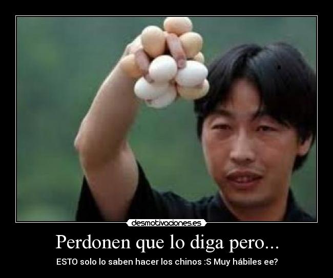 Perdonen que lo diga pero... - ESTO solo lo saben hacer los chinos :S Muy hábiles ee?