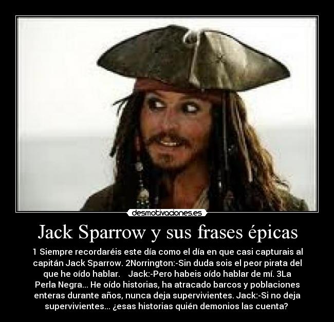 Jack Sparrow y sus frases épicas -