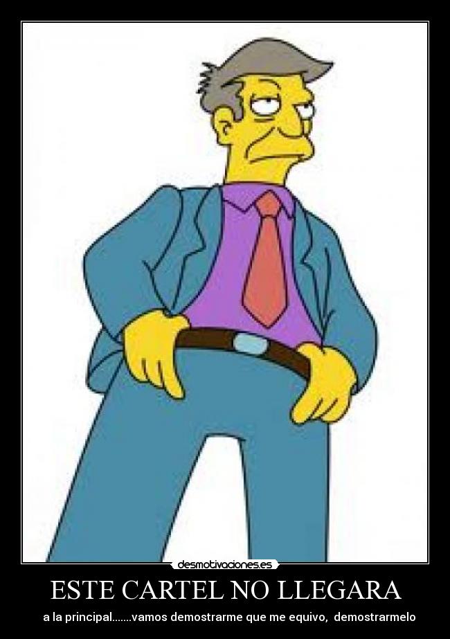 ESTE CARTEL NO LLEGARA -