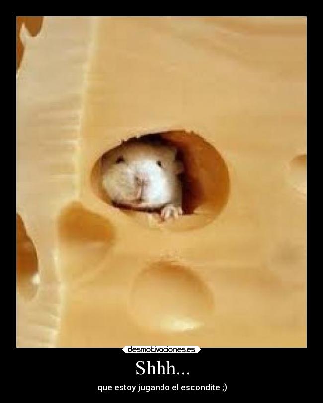Shhh... - que estoy jugando el escondite ;)