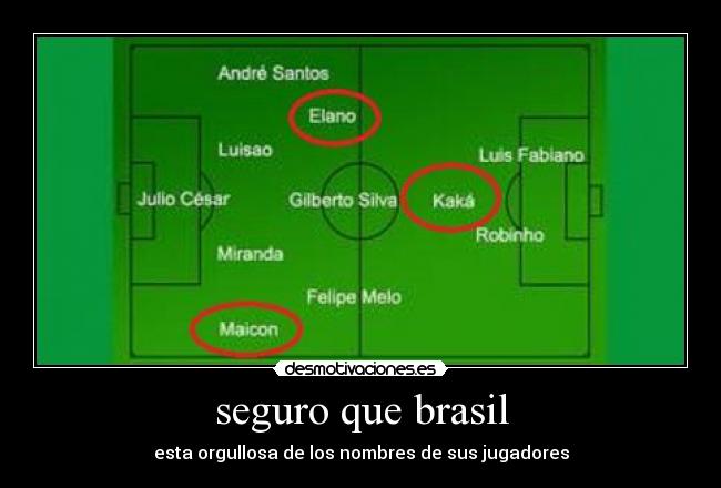seguro que brasil - esta orgullosa de los nombres de sus jugadores