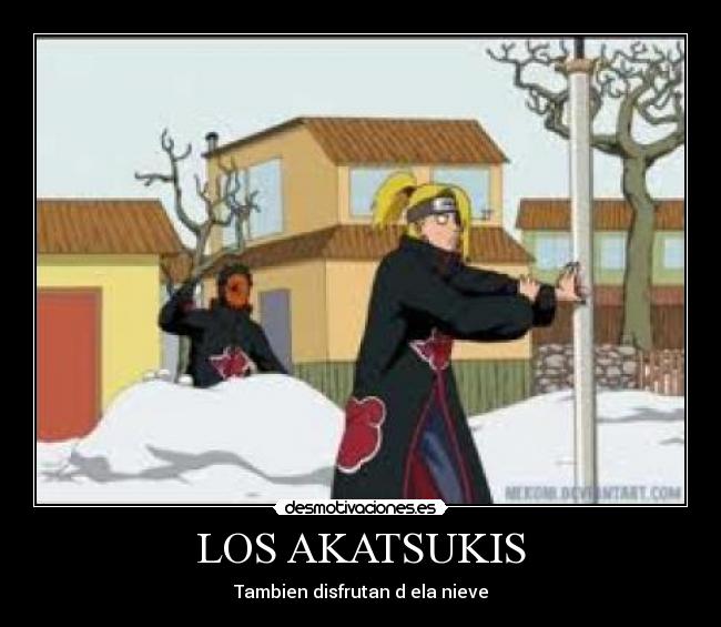 LOS AKATSUKIS - Tambien disfrutan d ela nieve