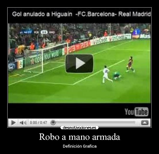 Robo a mano armada - Definición Grafica