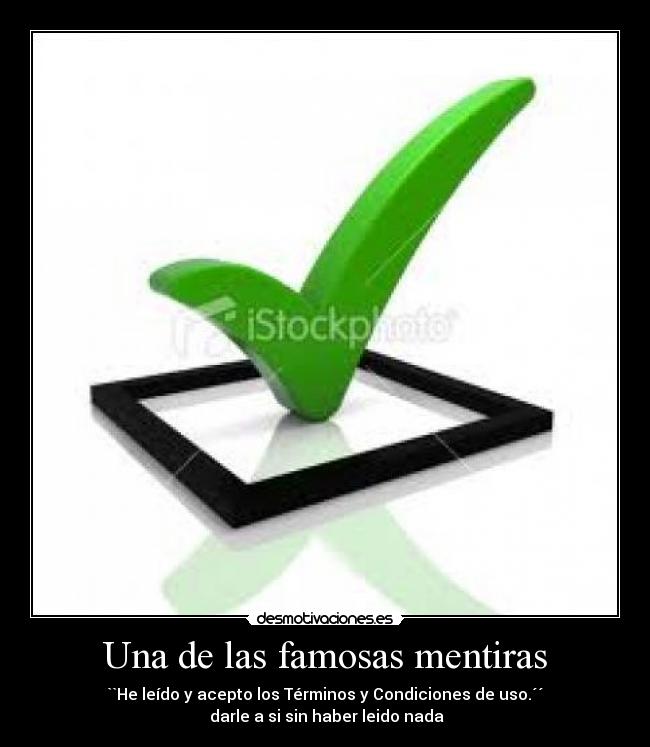 Una de las famosas mentiras - 