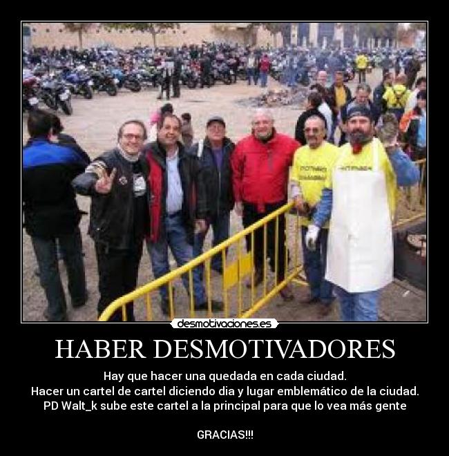 HABER DESMOTIVADORES - 