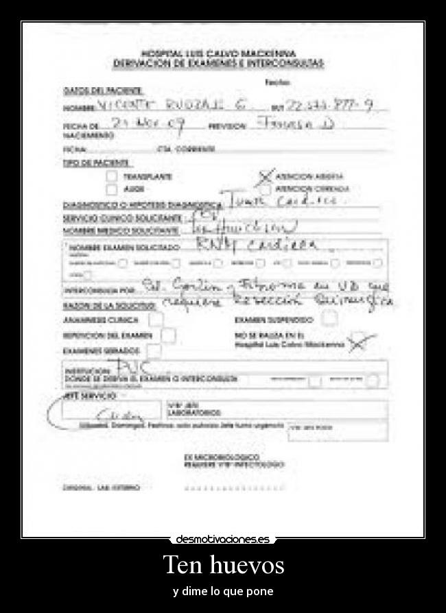 Ten huevos - 