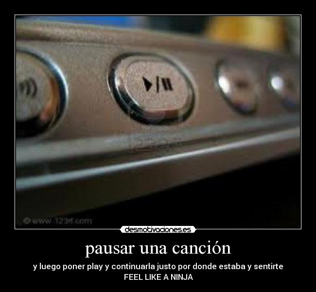 pausar una canción -