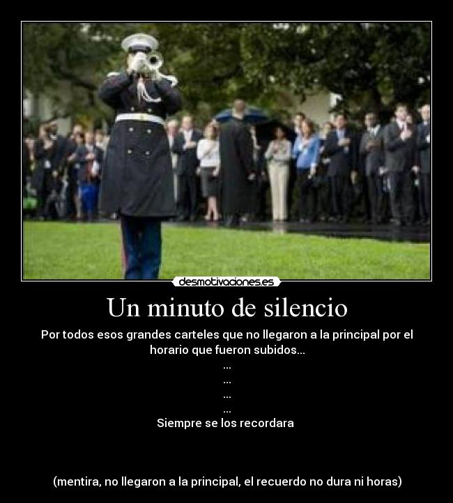 Un minuto de silencio -