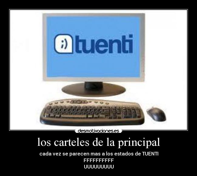 los carteles de la principal -