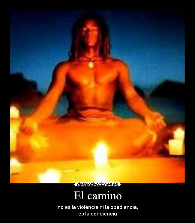 El camino - no es la violencia ni la obediencia,
es la conciencia