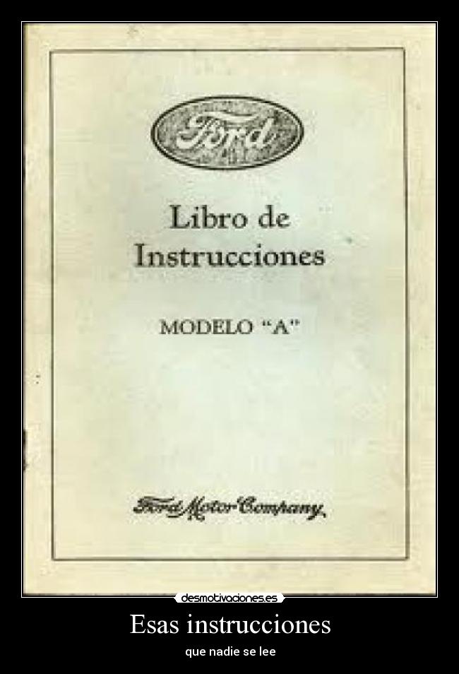 Esas instrucciones -