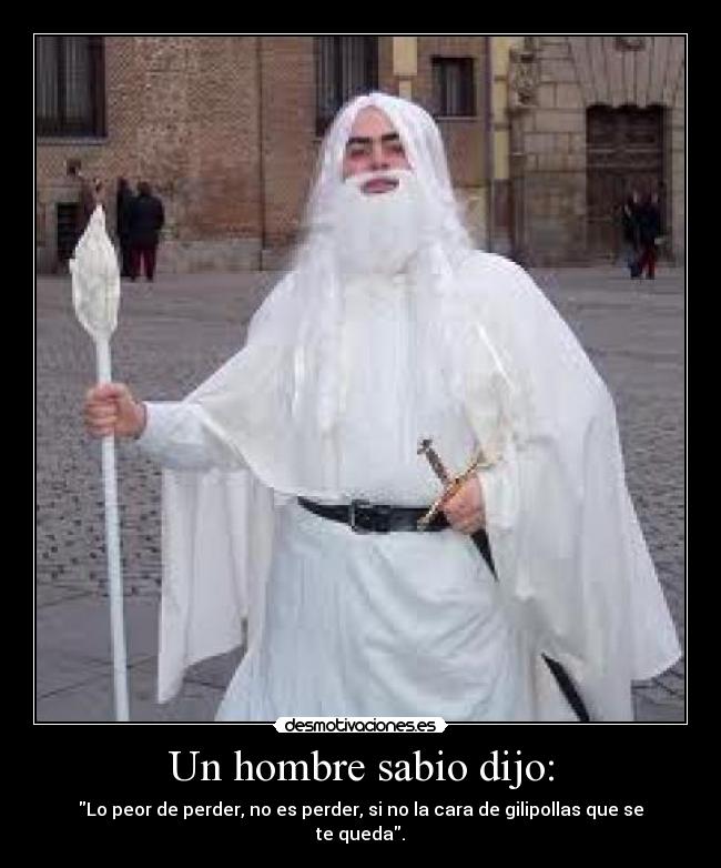 carteles gandalf hombre sabio dijo perder cara gilipollas desmotivaciones