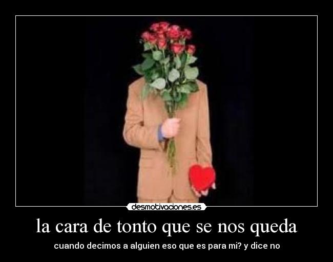 la cara de tonto que se nos queda -
