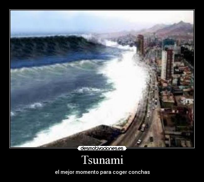 Tsunami - el mejor momento para coger conchas