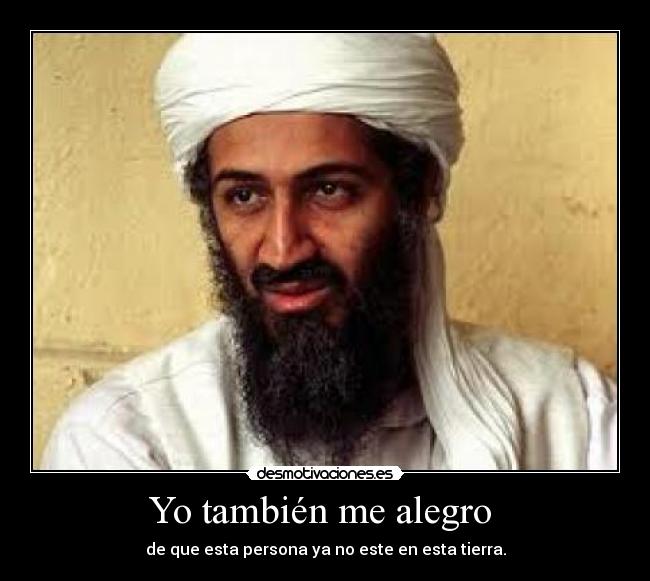 Yo también me alegro -