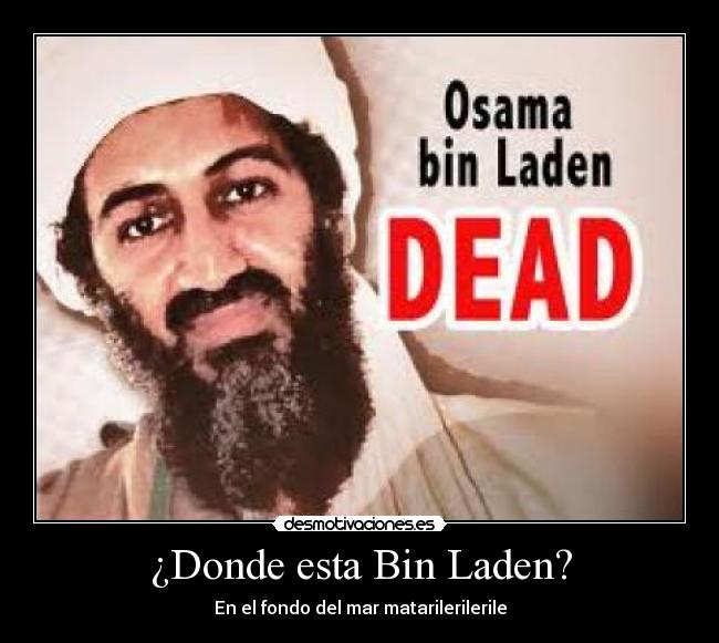 ¿Donde esta Bin Laden? -