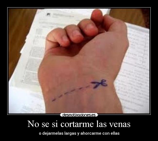 No se si cortarme las venas - 