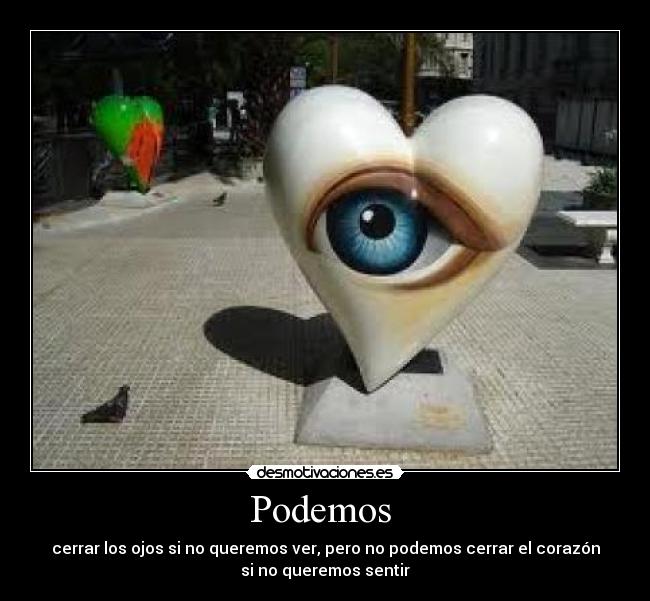 carteles ojos corazon ver sentir desmotivaciones