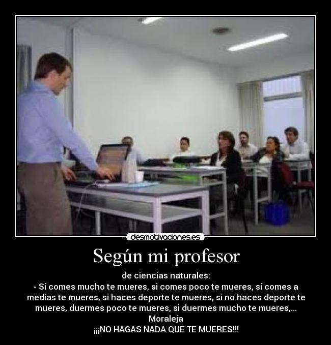 Según mi profesor - 