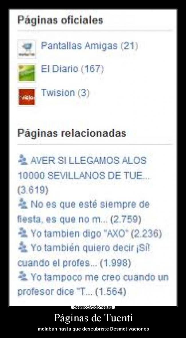 Páginas de Tuenti - 