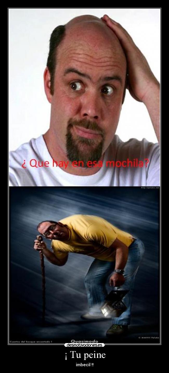 ¡ Tu peine - imbecil !!