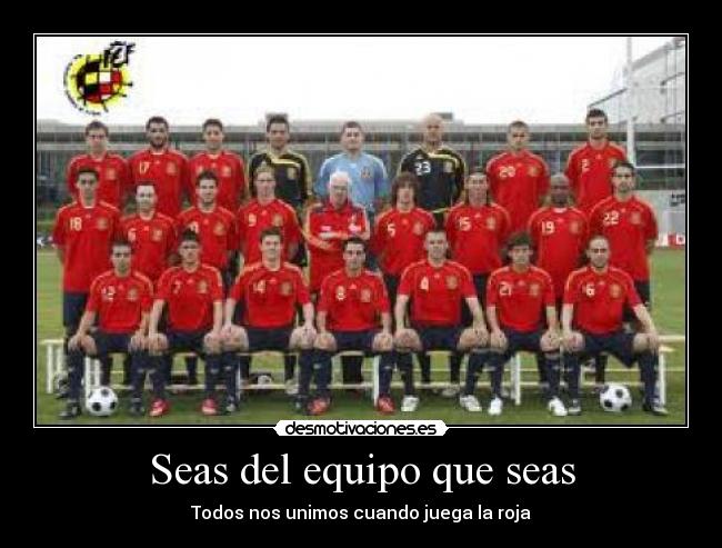 Seas del equipo que seas - Todos nos unimos cuando juega la roja