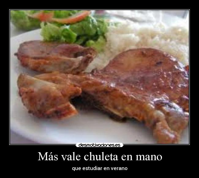 Más vale chuleta en mano - que estudiar en verano