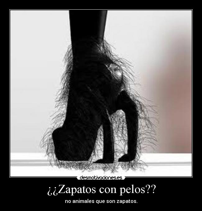 ¿¿Zapatos con pelos?? - no animales que son zapatos.