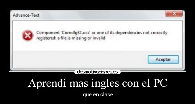Aprendí mas ingles con el PC - 