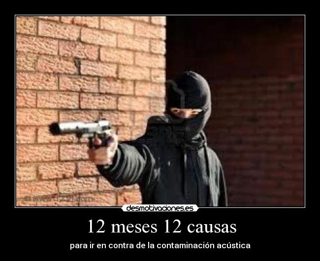 12 meses 12 causas - para ir en contra de la contaminación acústica