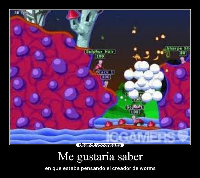 Me gustaría saber - en que estaba pensando el creador de worms