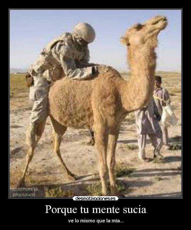 Porque tu mente sucia - ve lo mismo que la mía...