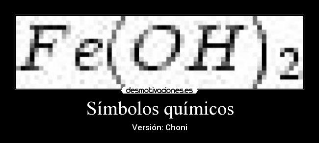 Símbolos químicos -