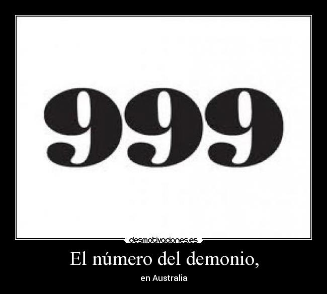 El número del demonio, - en Australia