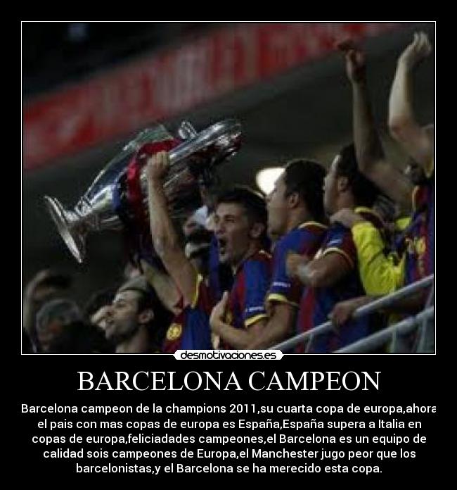 BARCELONA CAMPEON - 