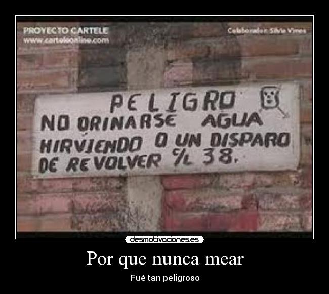 Por que nunca mear - Fué tan peligroso
