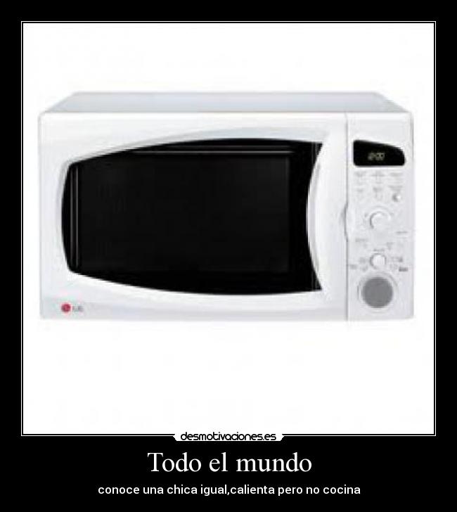 Todo el mundo - conoce una chica igual,calienta pero no cocina