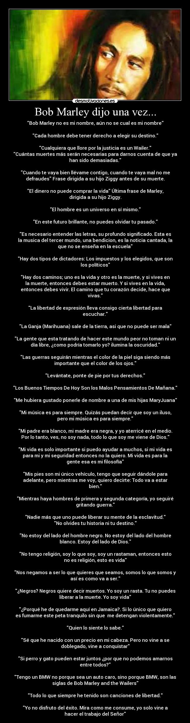 carteles bob marley desmotivaciones