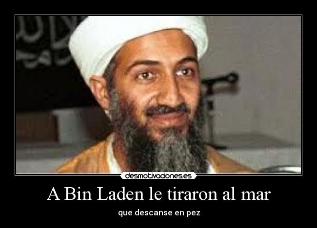 A Bin Laden le tiraron al mar -