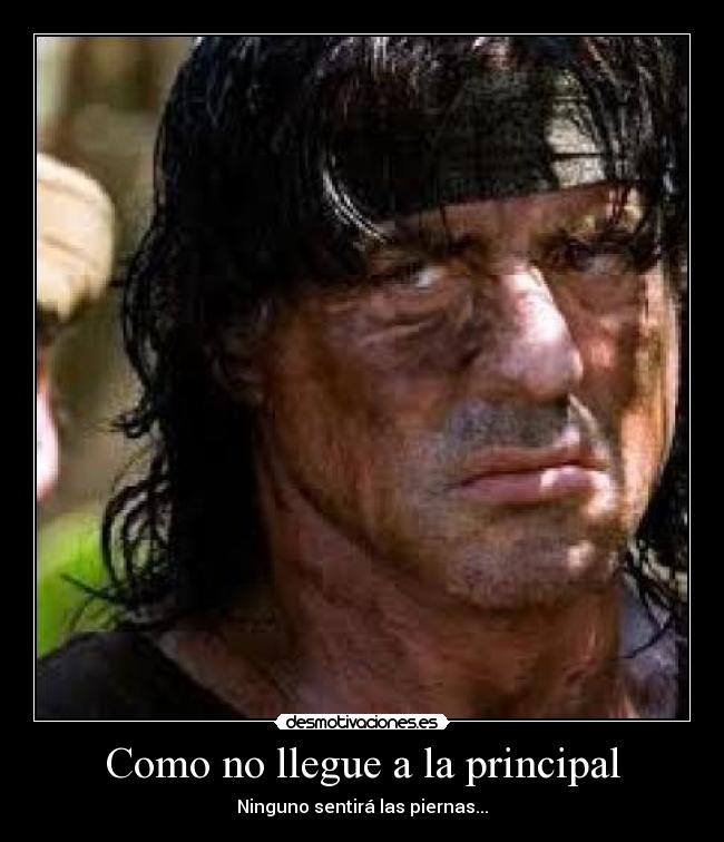 Como no llegue a la principal - Ninguno sentirá las piernas...