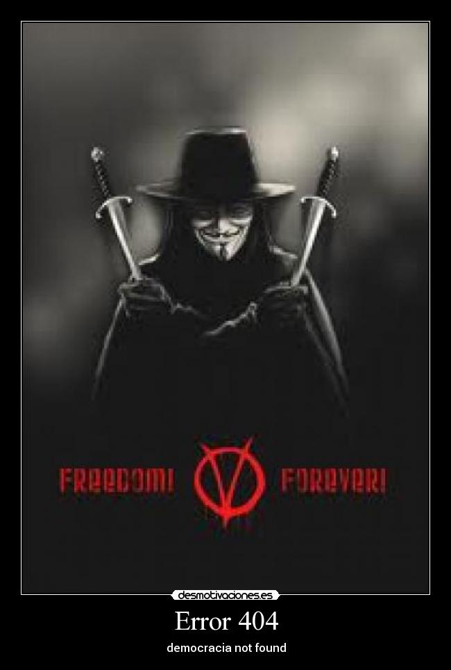 Error 404 - democracia not found