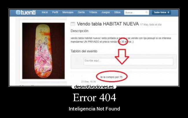 Error 404 - Inteligencia Not Found
